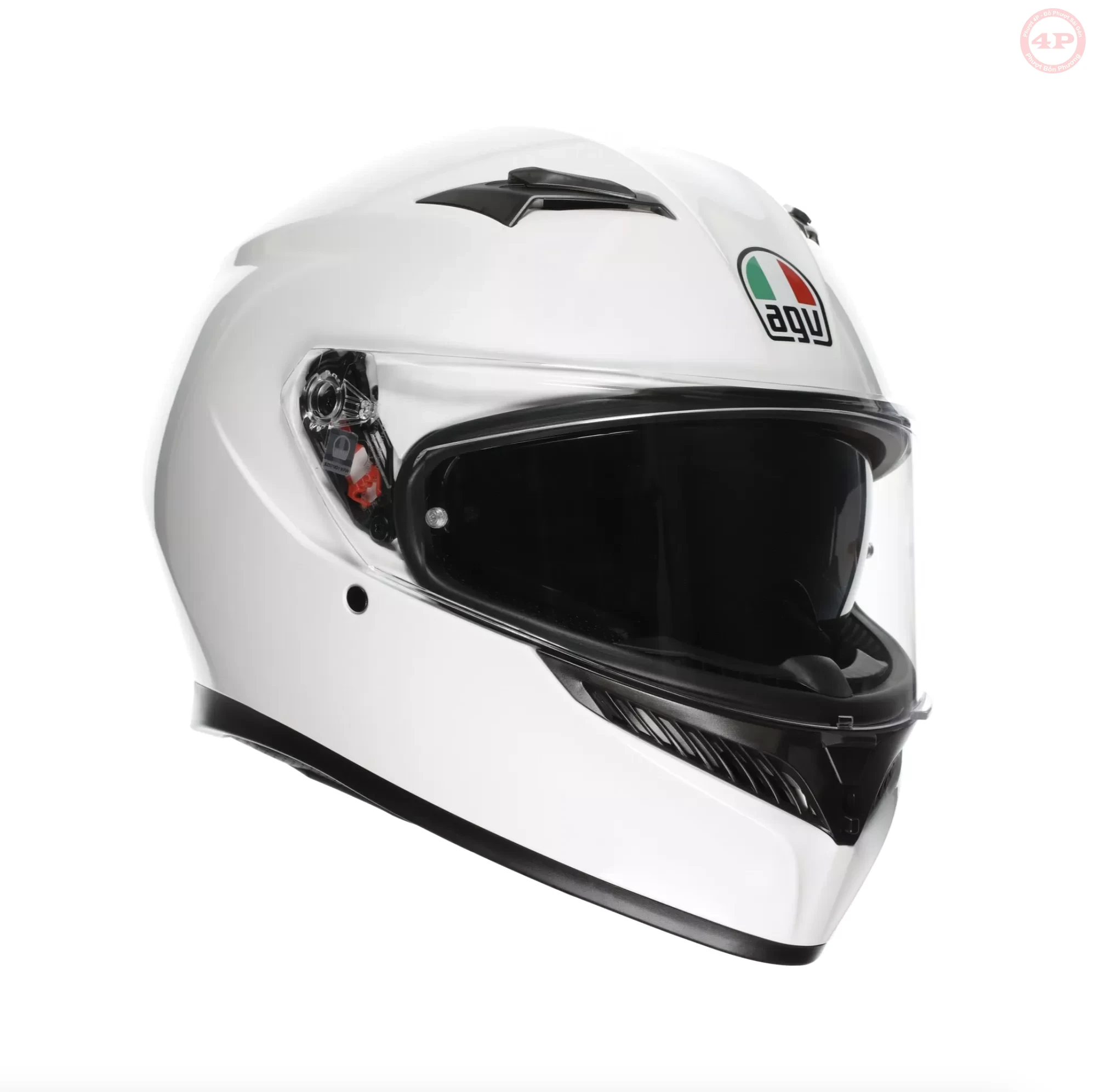 K3 MONO WHITE – DOT(E2206) – MŨ BẢO HIỂM FULLFACE AGV - Phượt 4P